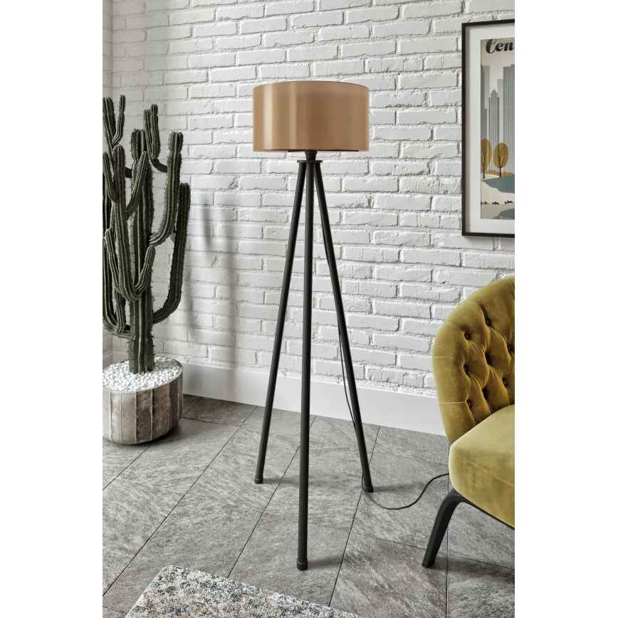 Állólámpa AYD 1xE27/40W/230V fekete/barna