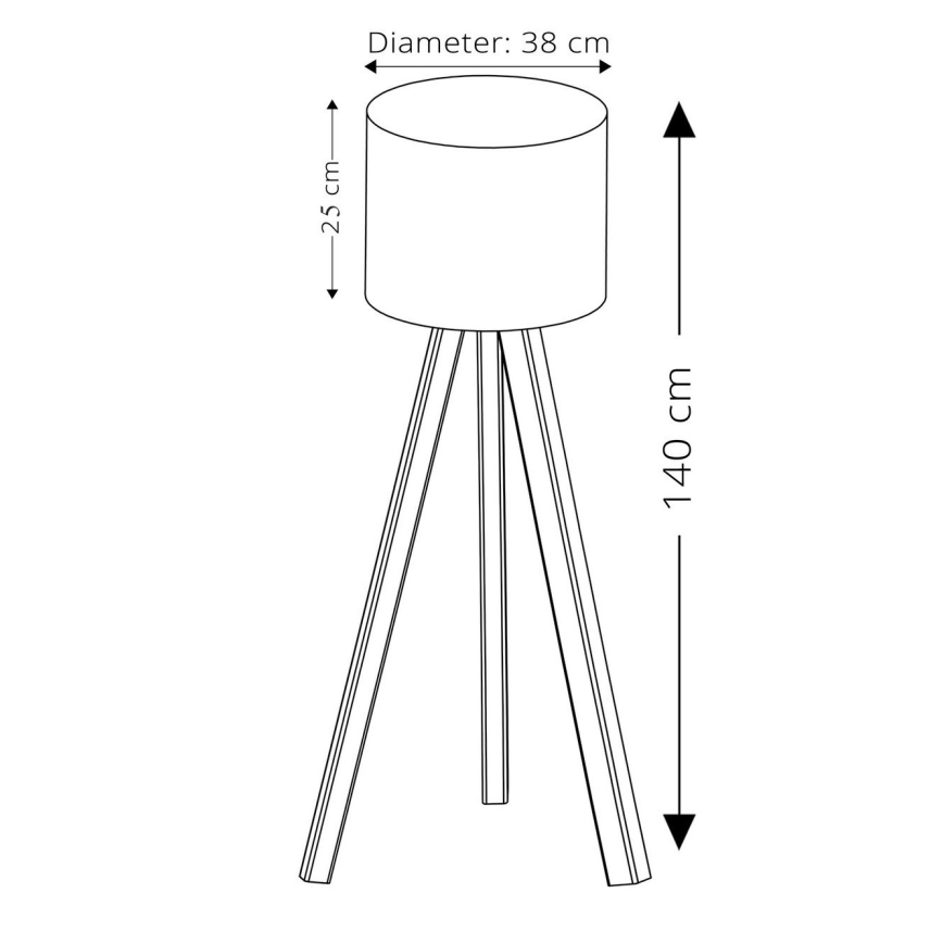 Állólámpa AYD 1xE27/60W/230V fekete/barna