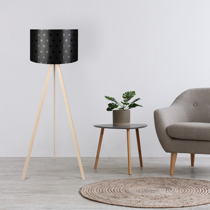 Állólámpa AYD 1xE27/60W/230V fekete/beige