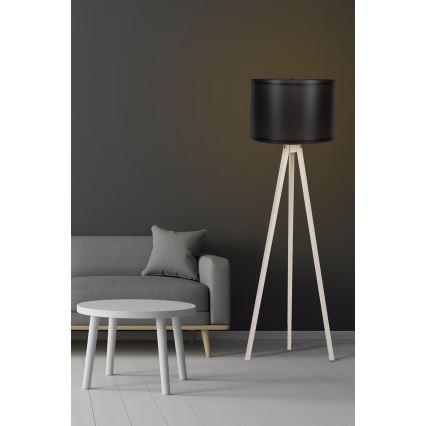 Állólámpa AYD 1xE27/60W/230V fekete/bézs