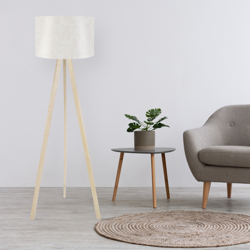 Állólámpa AYD 1xE27/60W/230V krémszínű/beige