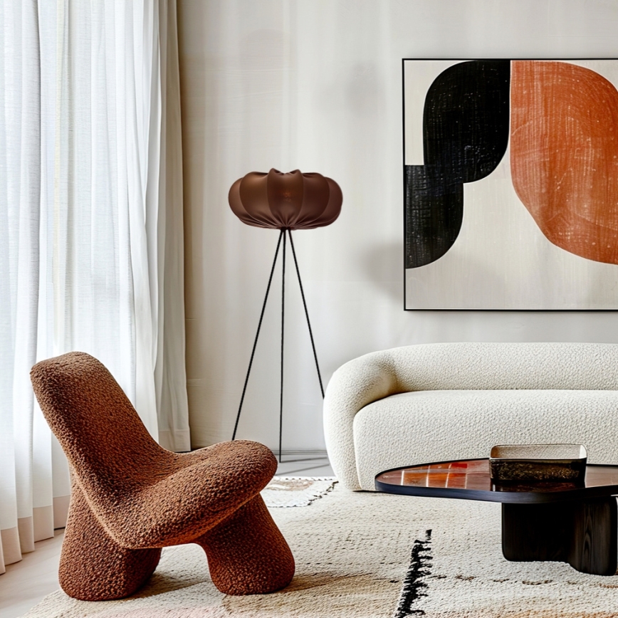 Állólámpa CAFEE 1xE27/40W/230V barna/fekete