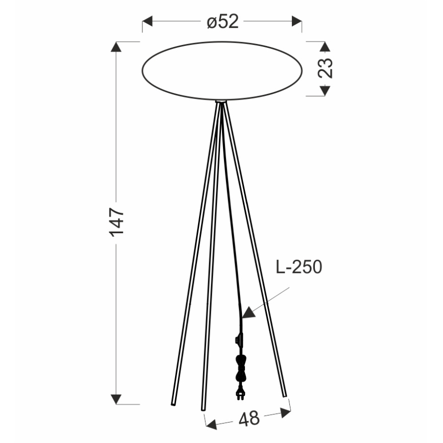 Állólámpa CAFEE 1xE27/40W/230V barna/fekete