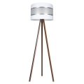 Állólámpa CORAL 1xE27/60W/230V barna/fehér/matt króm
