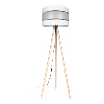 Állólámpa CORAL 1xE27/60W/230V bézs/fehér/arany