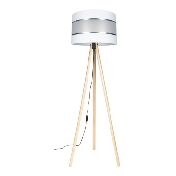 Állólámpa CORAL 1xE27/60W/230V bézs/fehér/matt króm