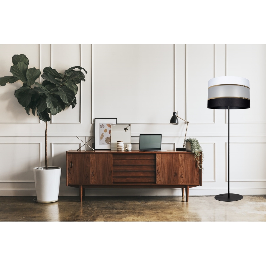 Állólámpa CORAL 1xE27/60W/230V fekete/fehér