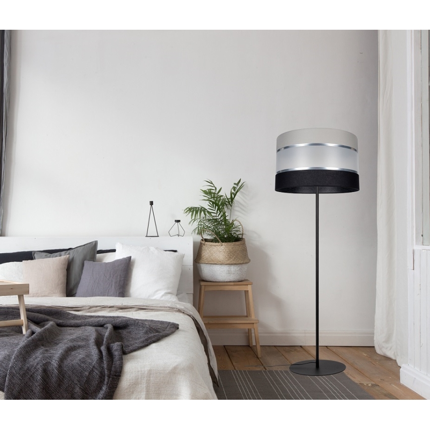 Állólámpa CORAL 1xE27/60W/230V fekete/szürke
