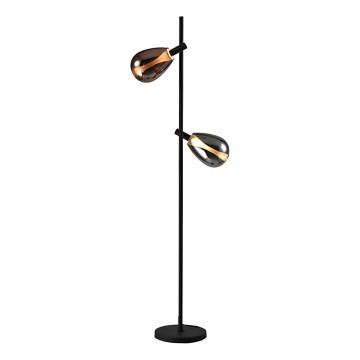 Állólámpa DENSO 2xG9/5W/230V fekete króm/réz