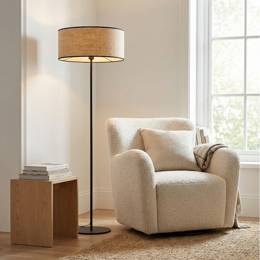 Állólámpa ECO 1xE27/15W/230V bézs/rattan