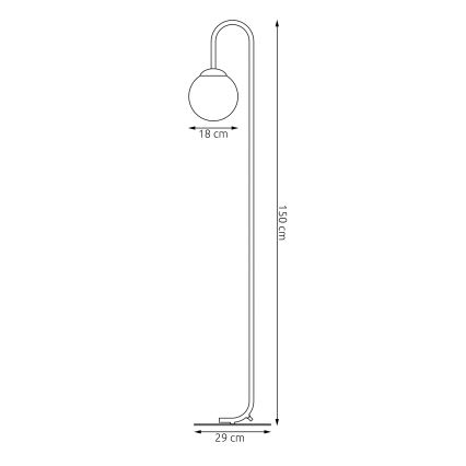 Állólámpa FLOR 1xE14/10W/230V narancssárga