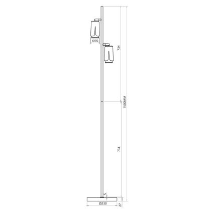 Állólámpa FLOWER 2xGU10/8W/230V fehér