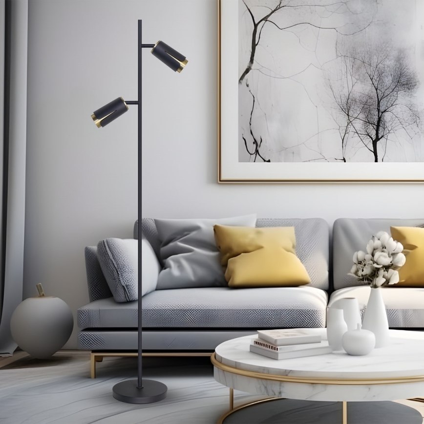 Állólámpa FLOWER 2xGU10/8W/230V fekete