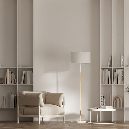 Állólámpa FOGO 2xE27/15W/230V fehér/bézs