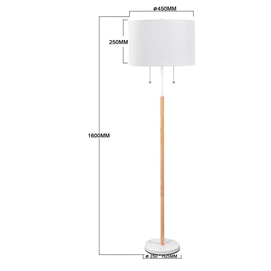 Állólámpa FOGO 2xE27/15W/230V fehér/bézs
