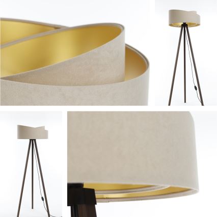 Állólámpa GALAXY 1xE27/60W/230V bézs/barna