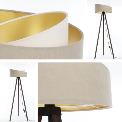 Állólámpa GALAXY 1xE27/60W/230V bézs/barna