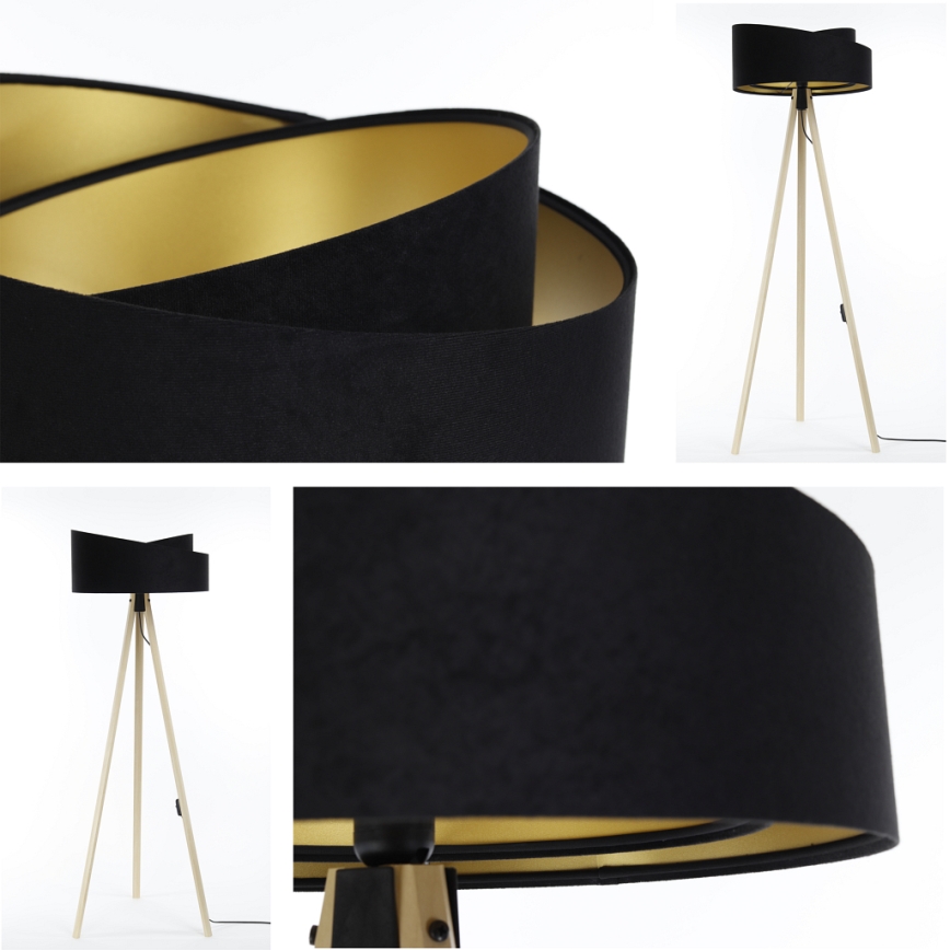 Állólámpa GALAXY 1xE27/60W/230V fekete/bézs