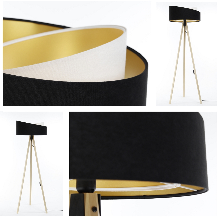 Állólámpa GALAXY 1xE27/60W/230V fekete/bézs