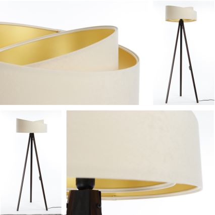 Állólámpa GALAXY 1xE27/60W/230V krémszínű/wenge