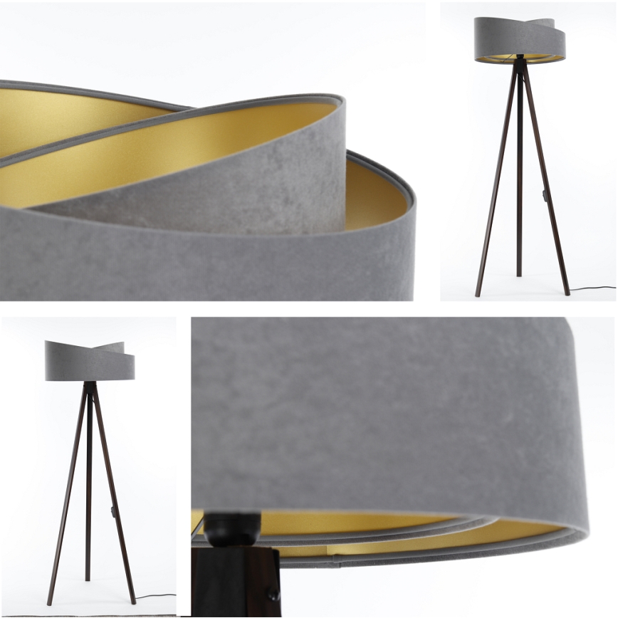 Állólámpa GALAXY 1xE27/60W/230V szürke/wenge