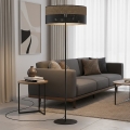 Állólámpa KARBON 1xE27/15W/230V fekete/barna
