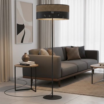 Állólámpa KARBON 1xE27/15W/230V fekete/barna