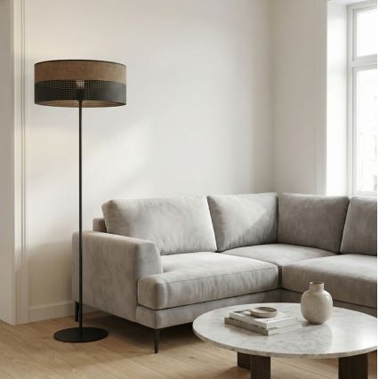 Állólámpa KARBON 1xE27/15W/230V fekete/barna