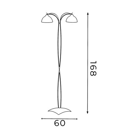 Állólámpa KORFU 2xE27/60W/230V