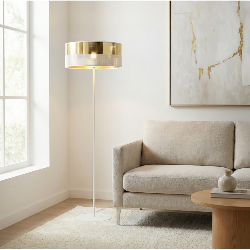 Állólámpa LUX 1xE27/15W/230V fehér/arany