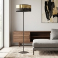 Állólámpa LUX 1xE27/15W/230V fekete/arany