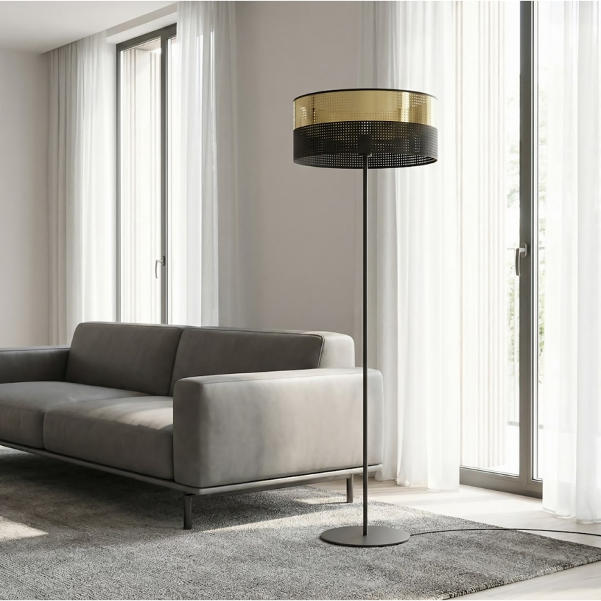 Állólámpa LUX 1xE27/15W/230V fekete/arany