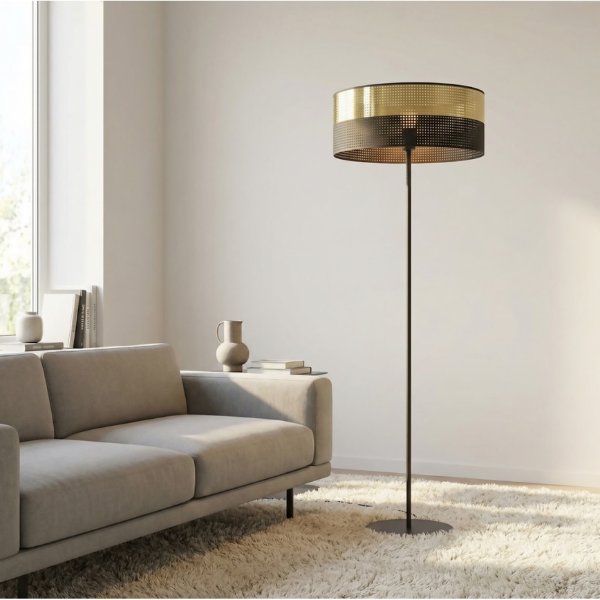 Állólámpa LUX 1xE27/15W/230V fekete/arany