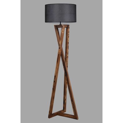 Állólámpa MACKA 1xE27/60W/230V fekete/barna