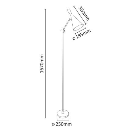 Állólámpa MODERN 1xE27/20W/230V fehér