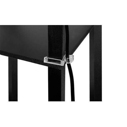 Állólámpa polcokkal 1xE27/60W/230V fekete/fehér