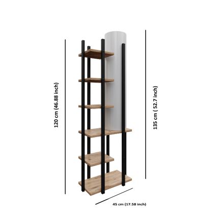 Állólámpa polcokkal MODA DOR 1xE27/40W/230V fekete/barna
