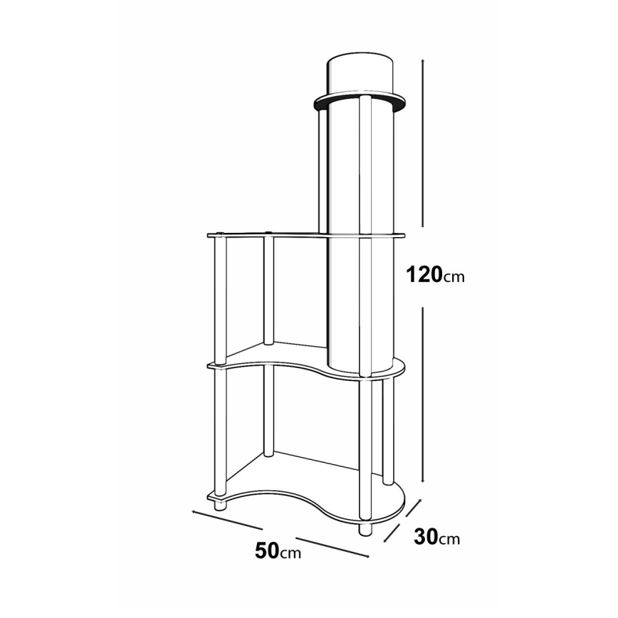 Állólámpa polcokkal NOTO 1xE27/40W/230V fekete