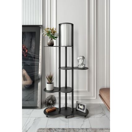 Állólámpa polcokkal NOTO 1xE27/40W/230V fekete