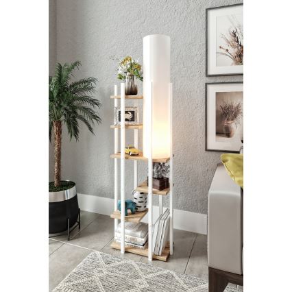 Állólámpa polcokkal VOGUE 1xE27/40W/230V 160 cm fehér