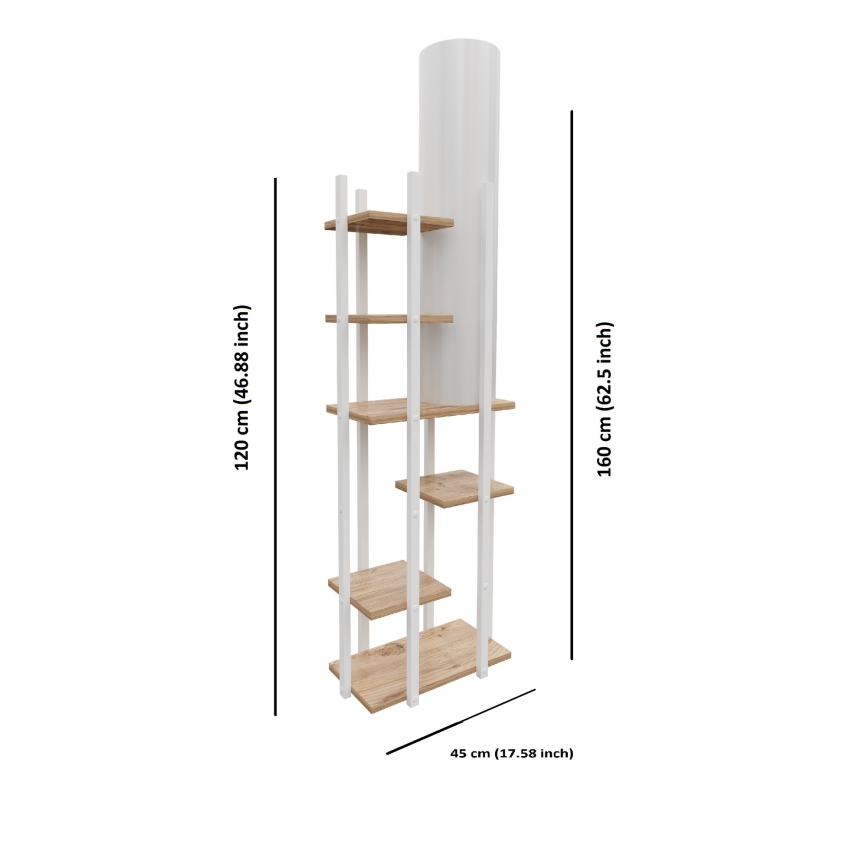 Állólámpa polcokkal VOGUE 1xE27/40W/230V 160 cm fehér