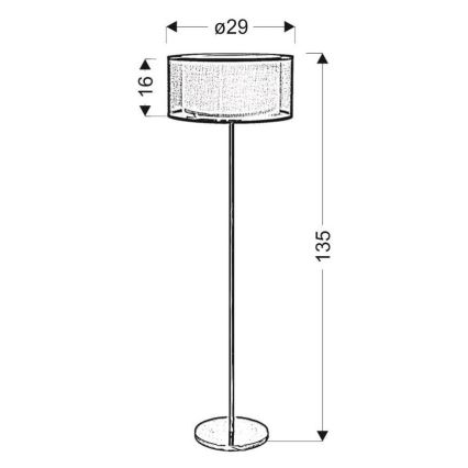 Állólámpa SOLO 3xE14/40W/230V szürke/fényes króm