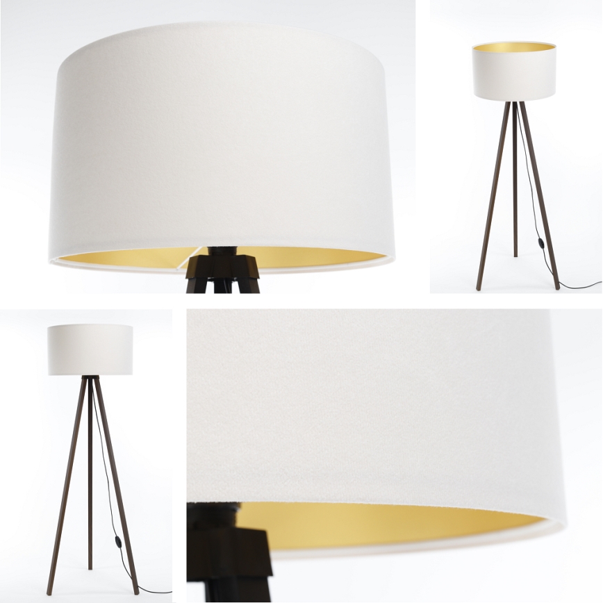 Állólámpa STANDART 1xE27/60W/230V fehér/barna