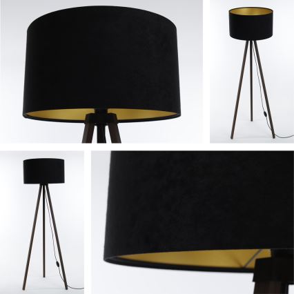 Állólámpa STANDART 1xE27/60W/230V fekete/barna