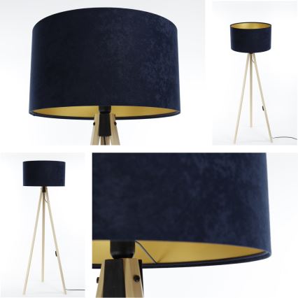 Állólámpa STANDART 1xE27/60W/230V kék/bézs