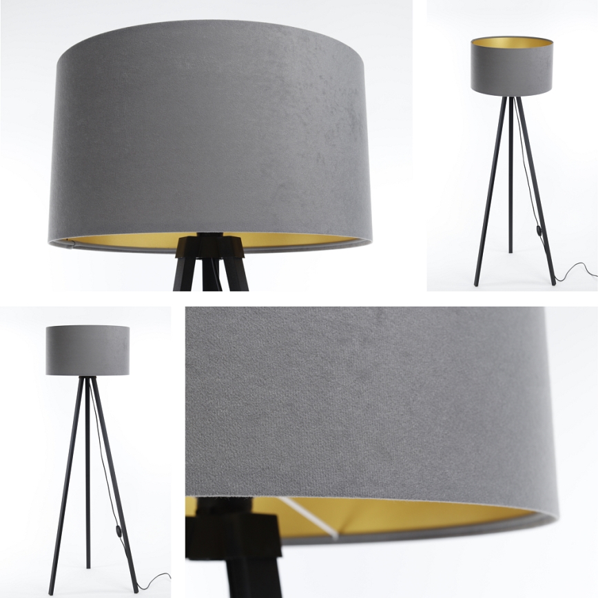 Állólámpa STANDART 1xE27/60W/230V szürke/wenge