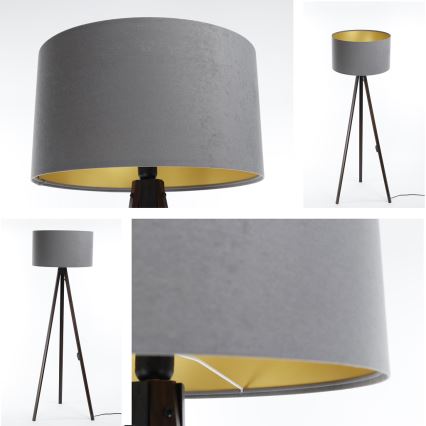 Állólámpa STANDART 1xE27/60W/230V szürke/wenge