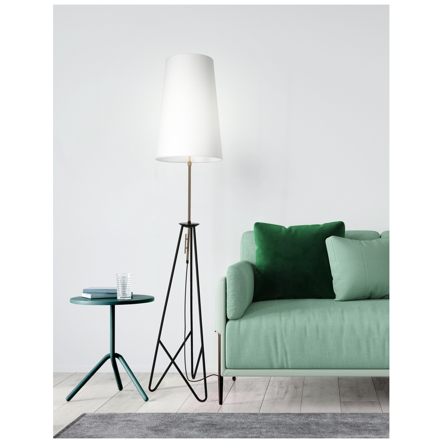 Állólámpa TAFLO 1xE27/60W/230V fehér/fekete/arany