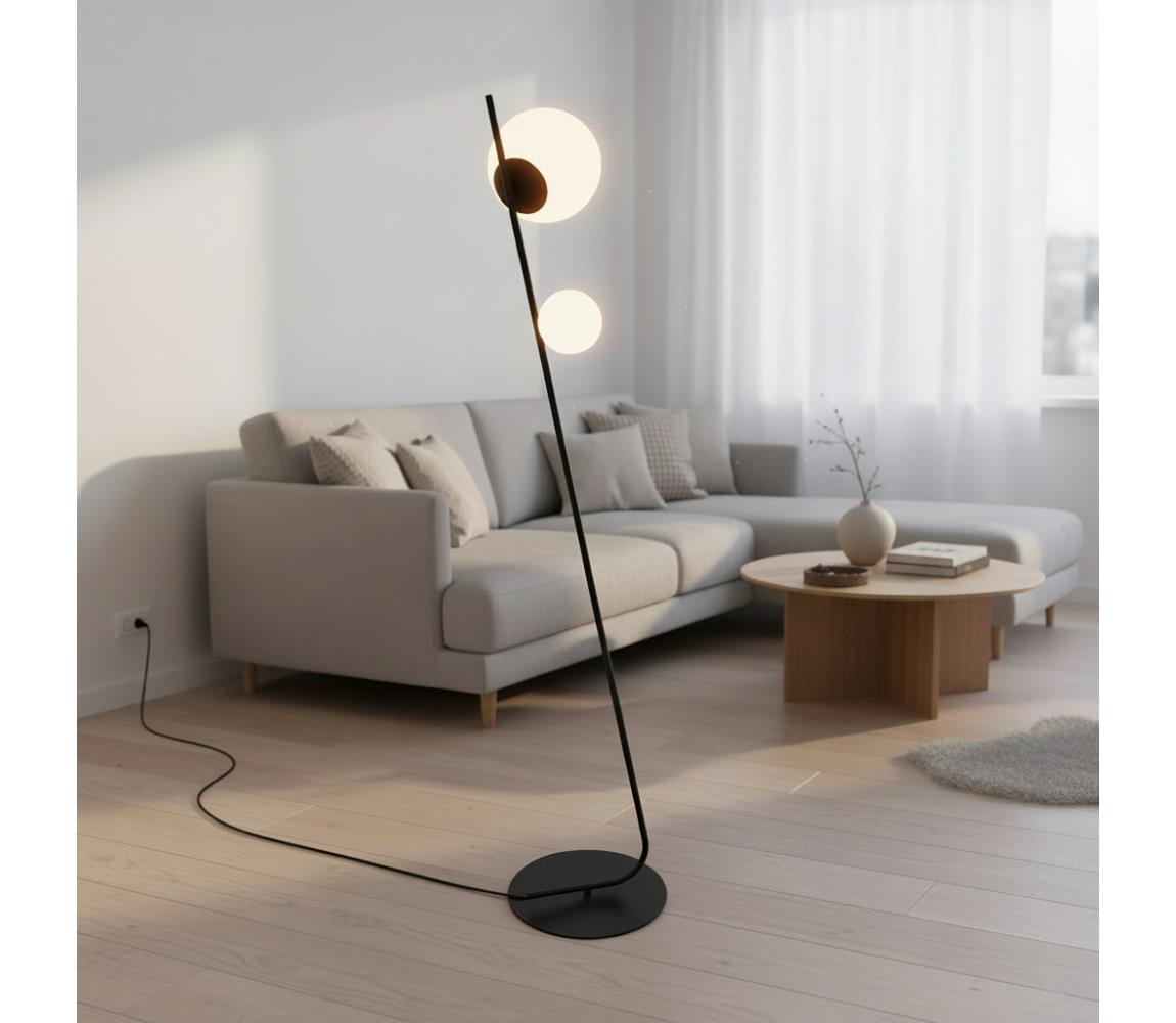 EMIBIG Állólámpa TATU 2xG9/8W/230V fekete 1504/LP2