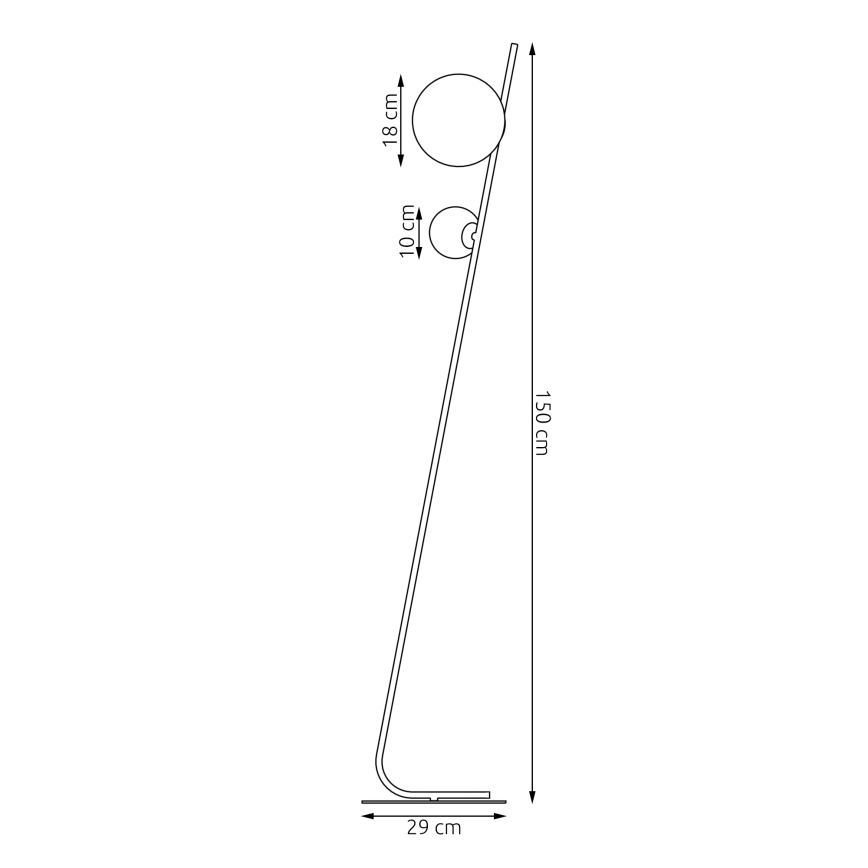 Állólámpa TATU 2xG9/8W/230V fekete